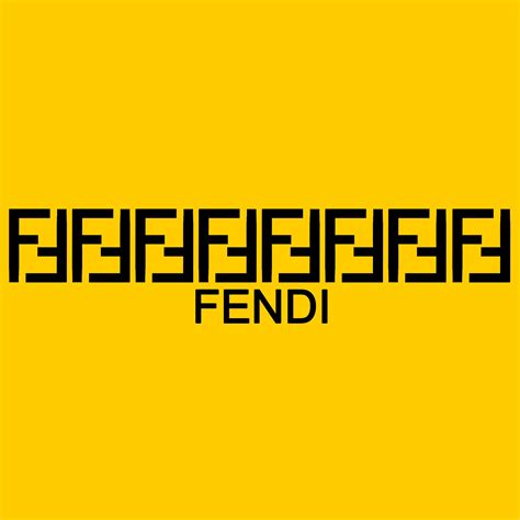 fendi black yellow font logo|Fendi logo clip art.